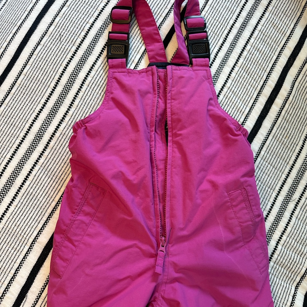 Lands' End Kids Squall Waterproof Iron Knee Bib Snow Pants girls size 4 NWOT